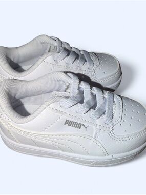 Puma Kids White Low-Top Sneakers